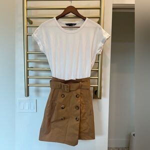 Veronica Beard White and Tan dress, size XS
